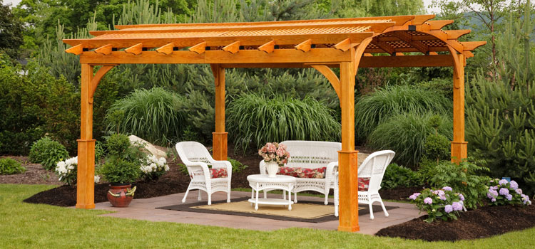 Cedar Wood Pergola Installation in Claremont, CA