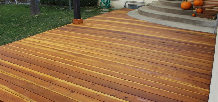 Smooth Redwood Decking in Claremont, CA